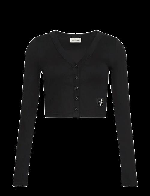 Calvin Klein Jeans | Ls Woven Label 2X2 Baby Rib Card | XS