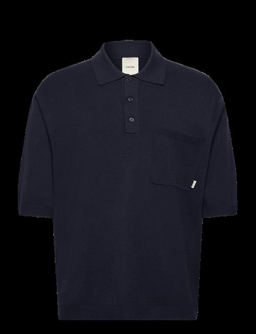 Calvin Klein | Ss Snowy Tech Knit Boxy Polo Swe | S