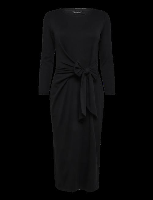 Lauren Ralph Lauren | Tie-Front Cotton-Blend Crewneck Dress | S
