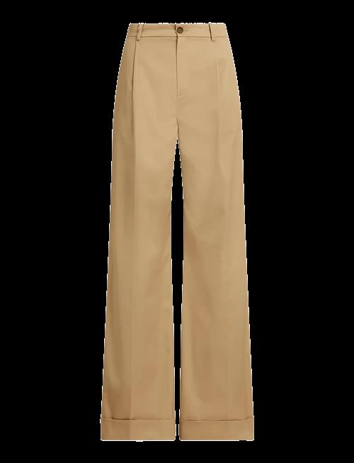 Lauren Ralph Lauren | Pleated Cotton Twill Wide-Leg Pant | 42