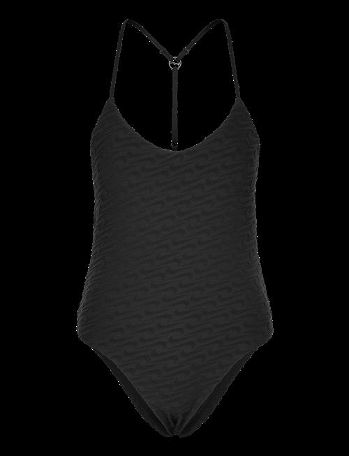 NIKE SWIM | Nike Swoosh Terry Towelling V Neck One Piece | XL