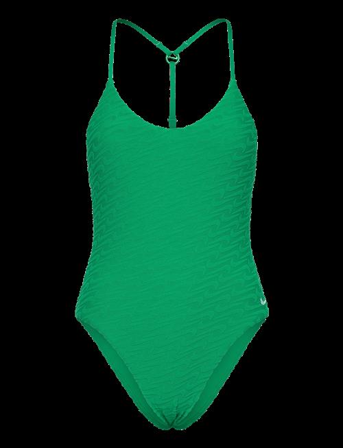 NIKE SWIM | Nike Swoosh Terry Towelling V Neck One Piece | XS