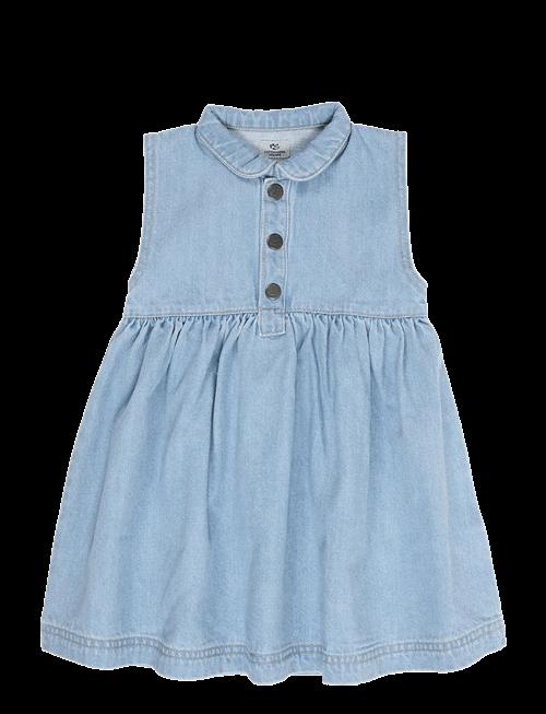 Copenhagen Colors | Organic Denim Dress W Collar | 128