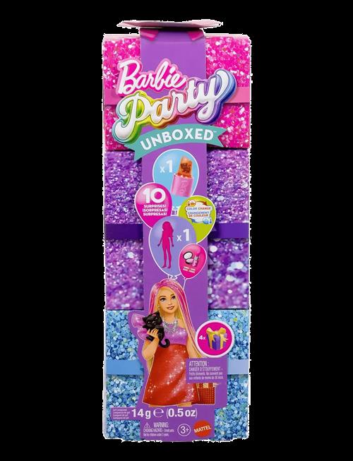 Barbie | Party Unboxed Glam Party Series Red Sparkle Doll & Accessories With 10 Surprises | ONE SIZE