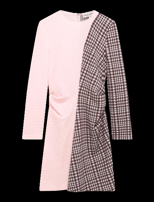 STINE GOYA | 2118 Checkered Jersey, Ruched Waist | L