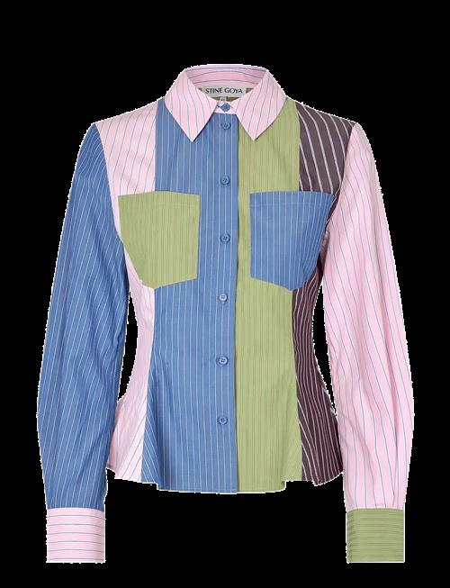 STINE GOYA | 2405 Multi-Stripe Shirting, Pocket | S