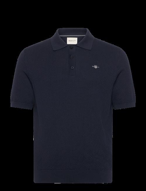 Gant | Textured Cotton Ss Polo | XXL
