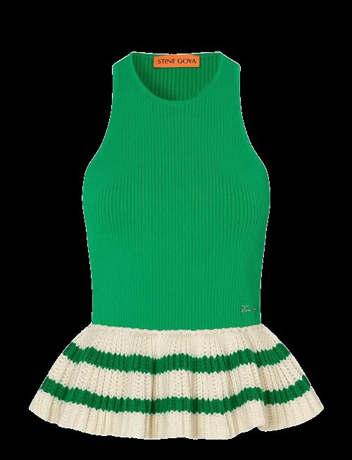 STINE GOYA | 2383 Lightweight Knit, Ruffle Tank | S