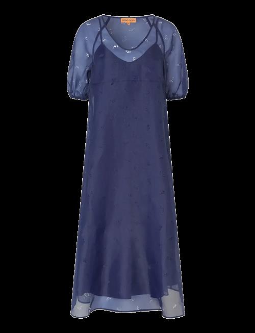 STINE GOYA | 1608 Organza, Puff Sleeve Long Dres | M