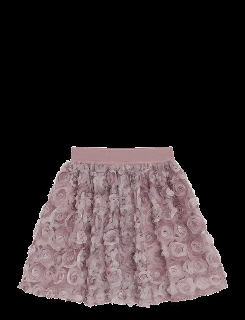 Minymo | Skirt W. Mesh Flowers | 98