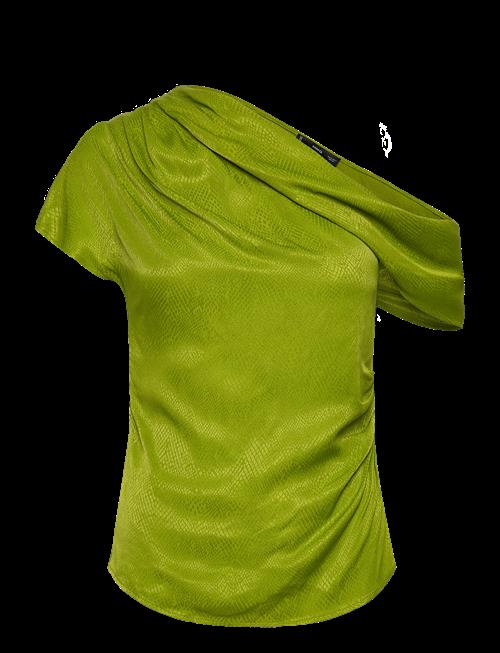 Mango | Satin Blouse With Asymmetrical Neck | M