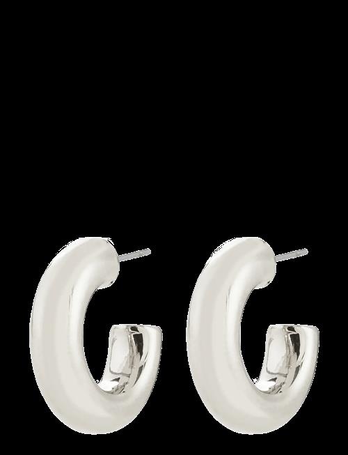 Pilgrim | Phase Small Hoops Silver-Plated | ONE SIZE