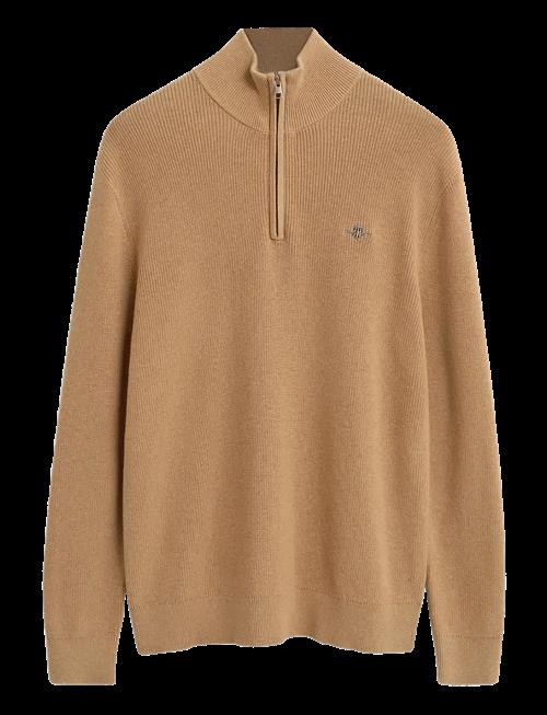 Gant | Cotton Merino Ribbed Half Zip | XXL