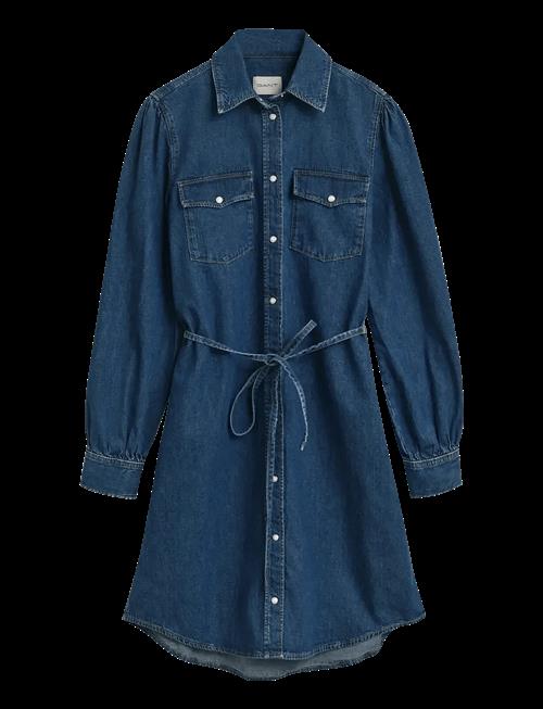 Gant | Puff Sleeve Denim Dress | 38