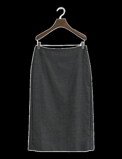 Gant | Midi Checked Wool Pencil Skirt | 44