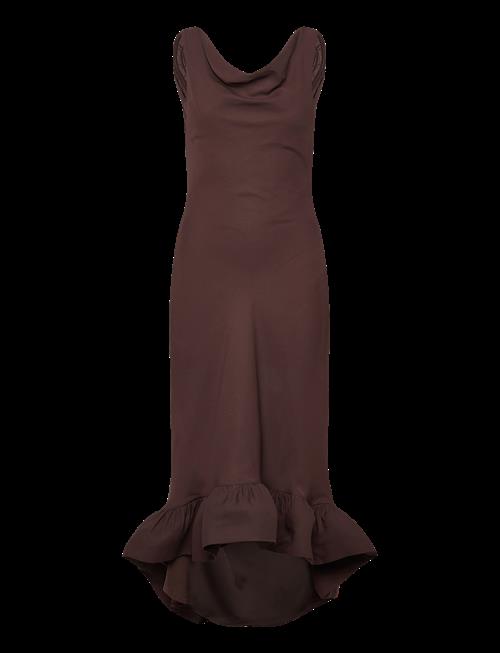 Malina | Alia Cowl Neck Ruffled Maxi Dress | 38