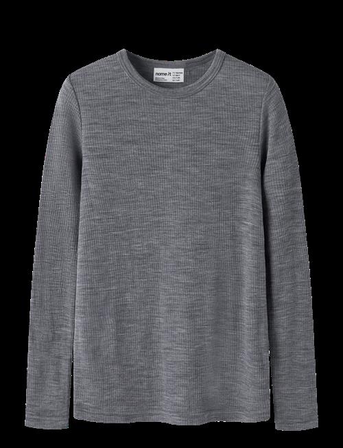 name it | Nknwax Wool Rib Ls Top | 110