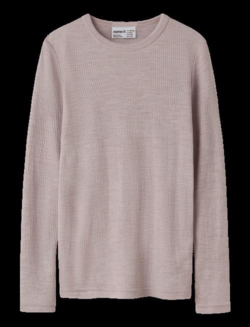 name it | Nknwax Wool Rib Ls Top | 110