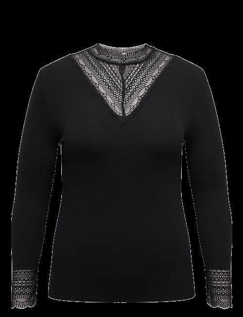 ONLY Carmakoma | Cartilde Rib Lace L/S Top Jrs Noos | 46-48