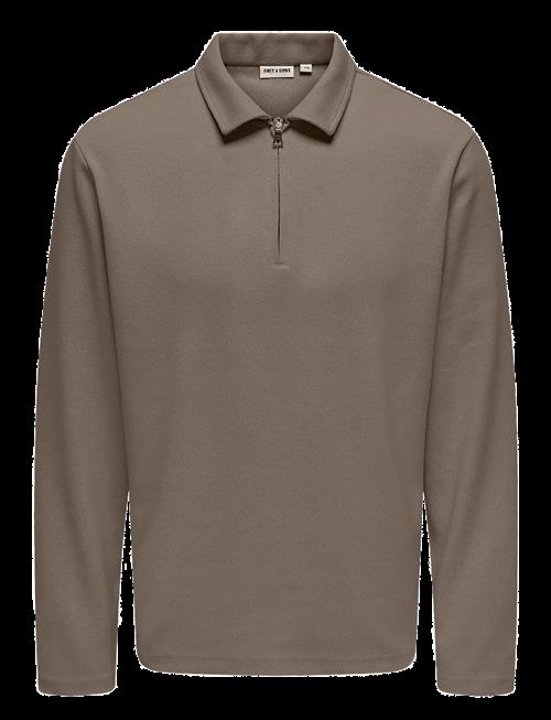 ONLY & SONS | Onsnewkodyl Reg Half Zip Polo Sweat Vd | XS