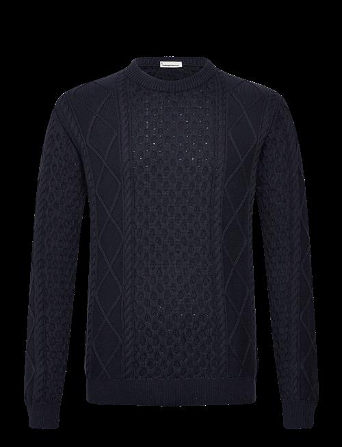 Knowledge Cotton Apparel | Organic Cotton Cable Knit - Regener | XL
