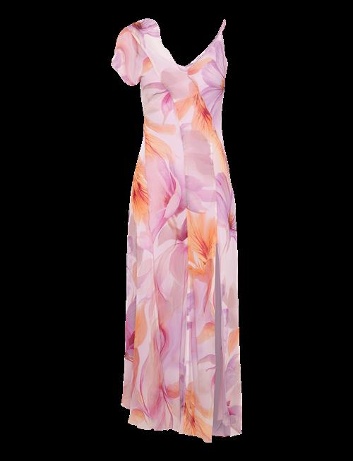 Mango | Floral-Print Dress With Asymmetrical Straps | S