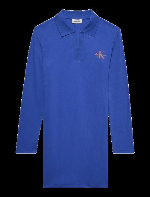 Calvin Klein Jeans | Ls Monologo Rib Polo Mini Dress | S