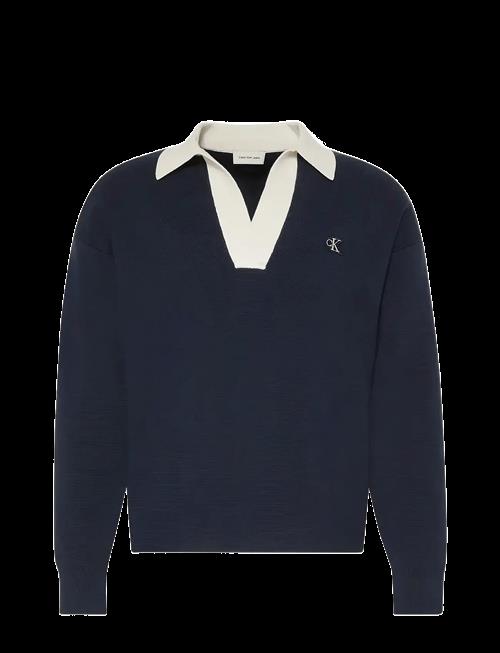 Calvin Klein Jeans | Ls Solid Oversized Johnny Collar | L