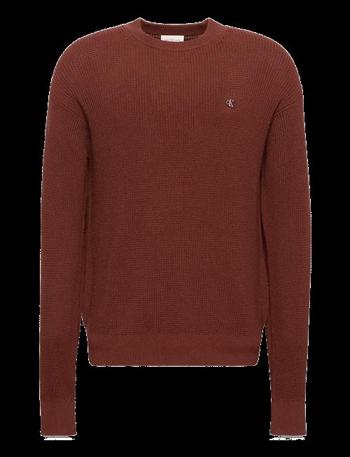 Calvin Klein Jeans | Ls Ez Cotton Waffle Crwnk Swtr 9 | L