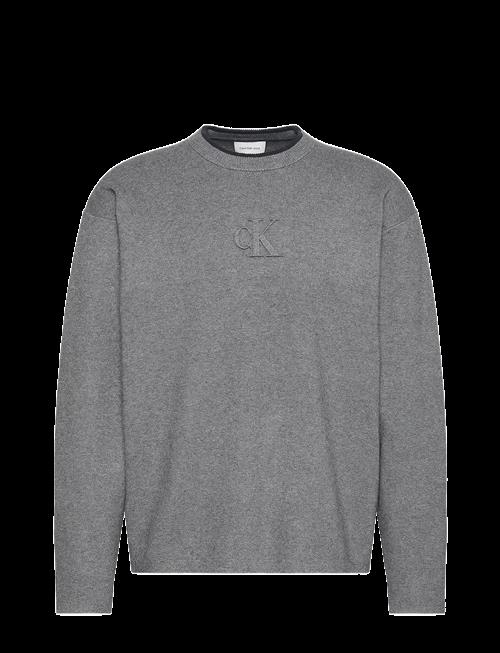 Calvin Klein Jeans | Ls Embossed Logo Crewnk Sweater | XL