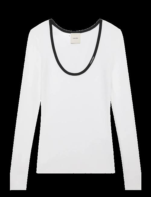 Calvin Klein Jeans | Ls Color Blocked Cotton Sweater | XXS