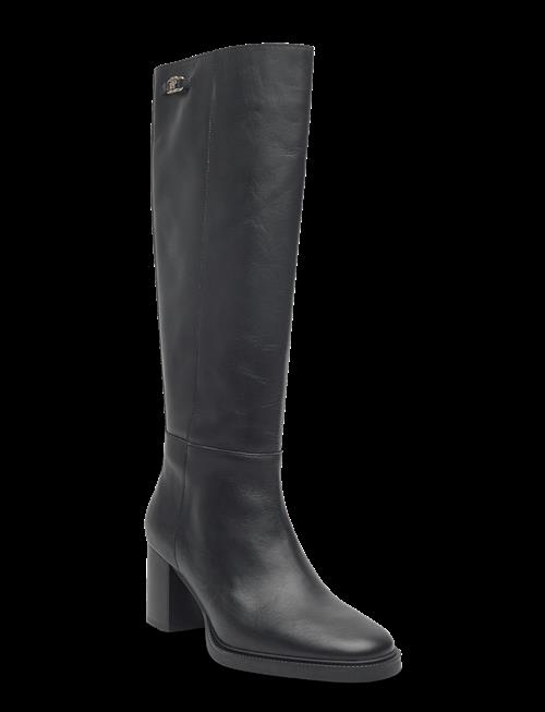 Tommy Hilfiger | Stacked Heel Leather Long Boot | 38