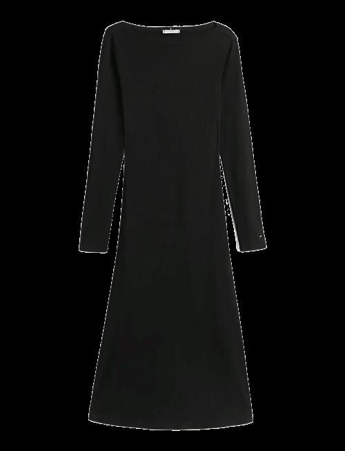 Tommy Hilfiger | 5X2 Rib Flare Midi Dress Ls | L