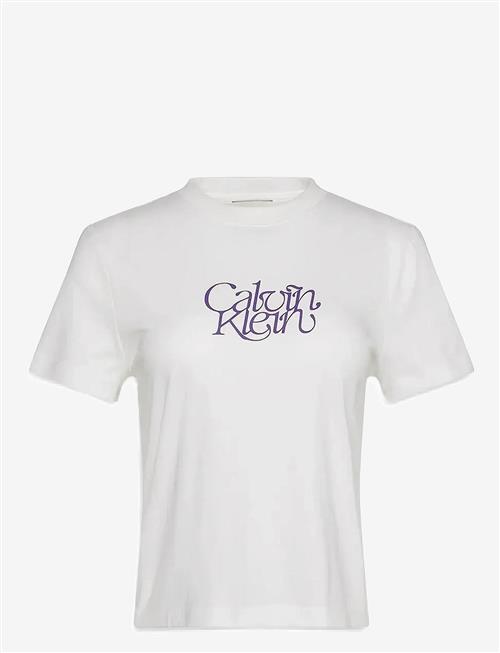 Calvin Klein Jeans | Ss Fitted Script Calvin Klein Te | XS