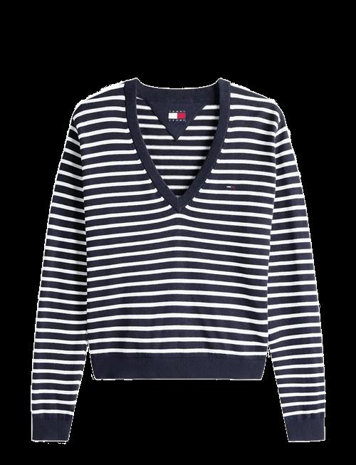 Tommy Jeans | Tjw Essential Vneck Sweater Ext | XS