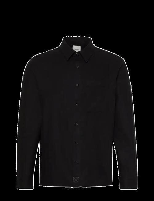 Calvin Klein | Ls Solid Silk Wool Easy Shirt | L