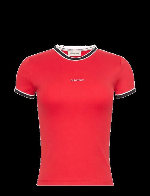 Calvin Klein Jeans | Ss Color Block Cotton Rib Baby T | S