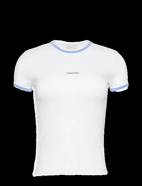 Calvin Klein Jeans | Ss Color Block Cotton Rib Baby T | S