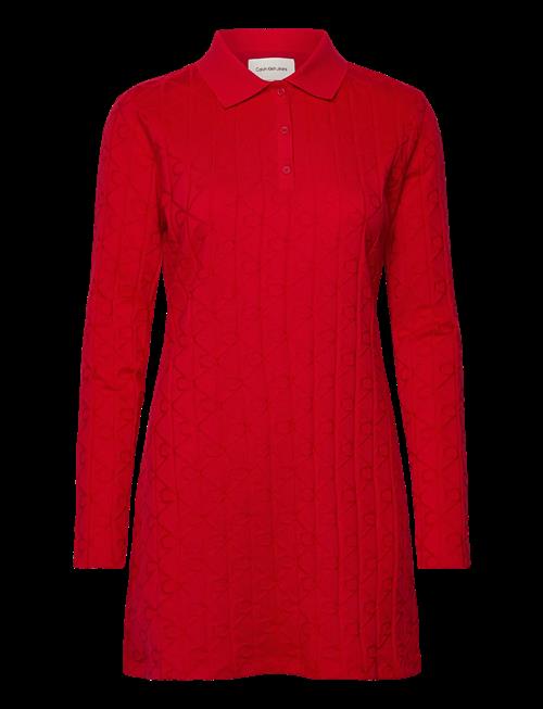 Calvin Klein Jeans | Aop Jacquard Ls Polo Dress | XXS