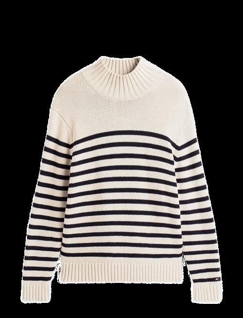 Tommy Hilfiger | Breton Cotton Stripe Mock Neck | XXL