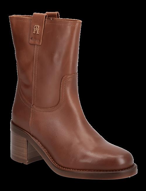 Tommy Hilfiger | Riding Lthr Mid Boot Block Heel | 36