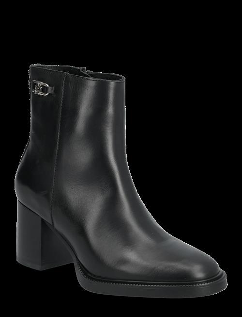 Tommy Hilfiger | Stacked Heel Leather Ankle Boot | 40