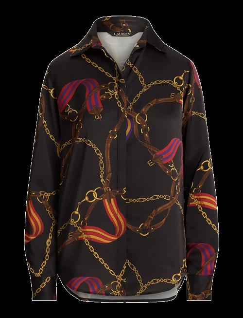 Lauren Ralph Lauren | Classic Fit Belting-Print Satin Shirt | S