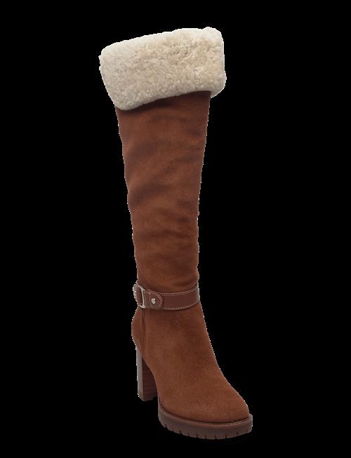 Lauren Ralph Lauren | Tasha Suede & Shearling Tall Heel Boot | 37