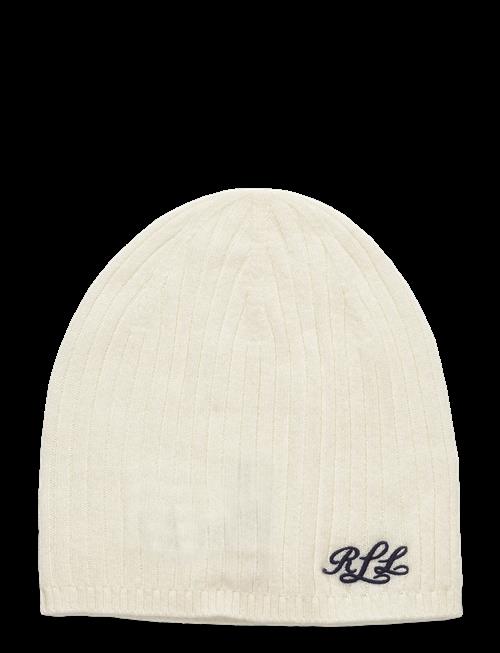Lauren Ralph Lauren | Embroidered-Logo Ribbed Cashmere Beanie | ONE SIZE
