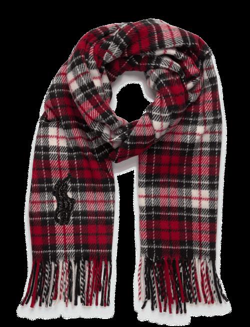 Polo Ralph Lauren | Beaded Big Pony Plaid Wool Scarf | ONE SIZE