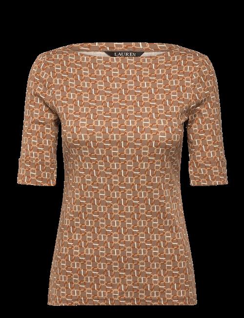Lauren Ralph Lauren | Geo-Print Stretch Cotton Boatneck Tee | S