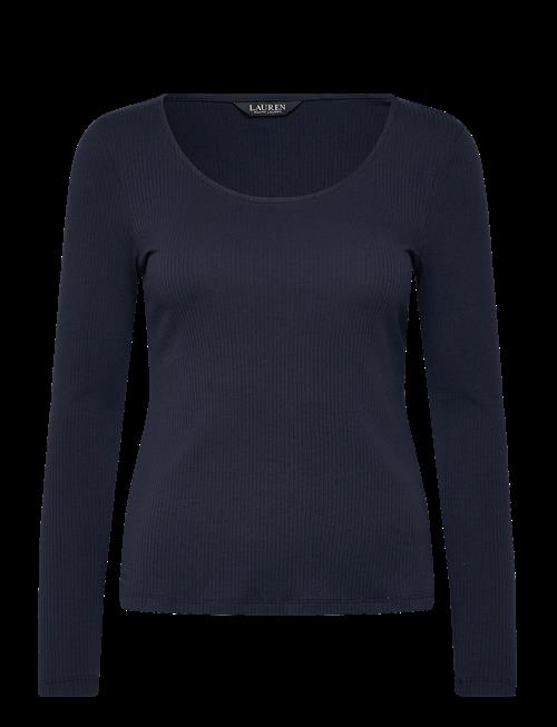 Lauren Ralph Lauren | Rib-Knit Long-Sleeve Scoopneck Tee | XL
