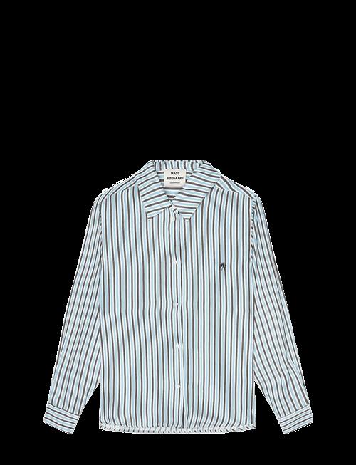 Mads Nørgaard | Delicate Twill Crane Shirt Aop | 38