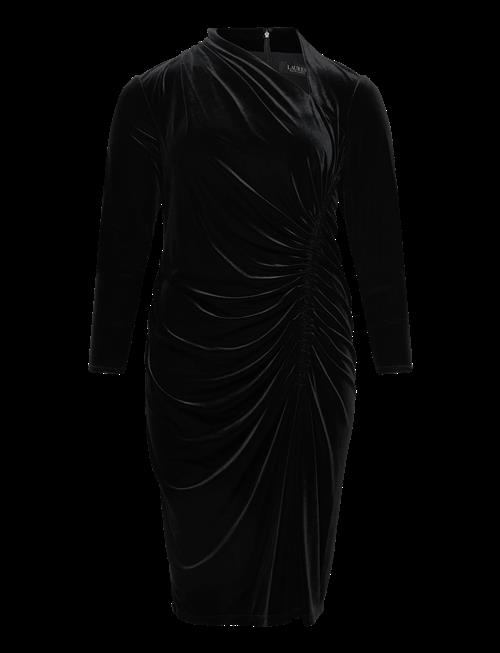 Lauren Women | Ruched Velvet Asymmetrical Dress | 52